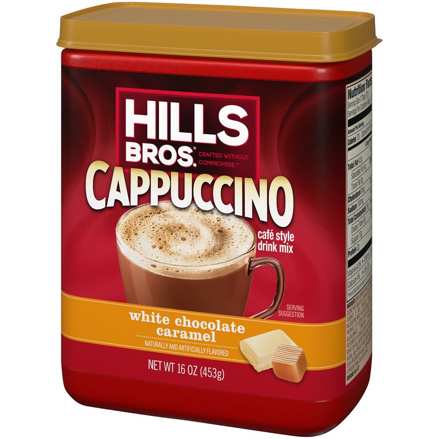 slide 3 of 8, Hills Bros. White Chocolate Caramel Cappuccino, 16 oz