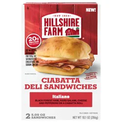 Hillshire Farm Italiano Ciabatta Deli Sandwiches, 2 ct