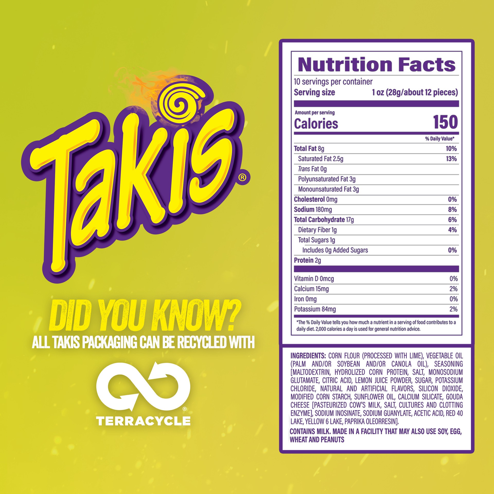 slide 3 of 5, Takis Chile Limon, 9 oz
