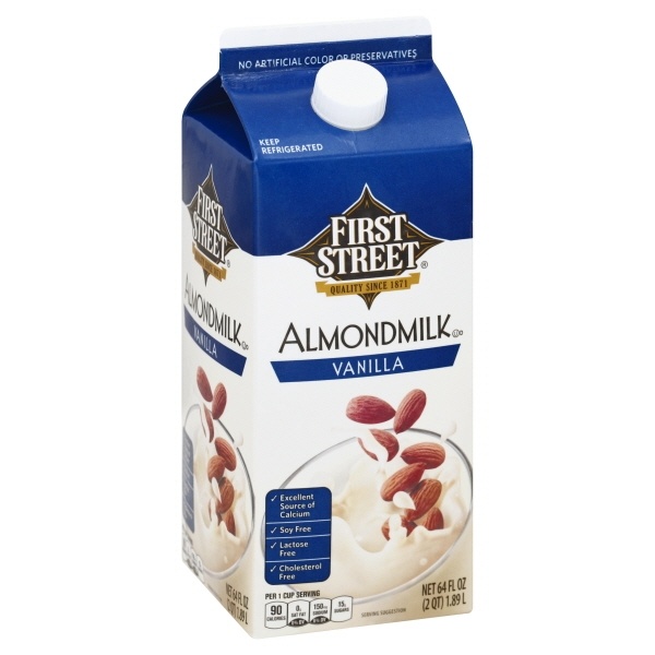slide 1 of 1, First Street Vanilla Almond Milk, 64 oz