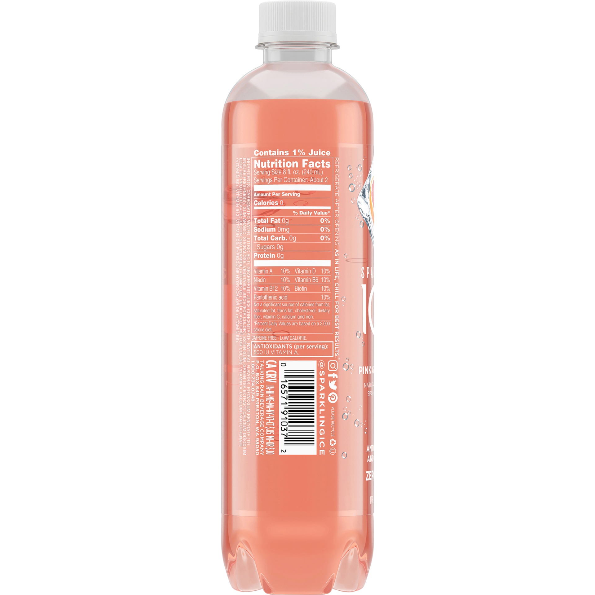 slide 2 of 6, Sparkling ICE Pink Grapefruit Bottle, 17 fl oz
