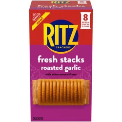 Nabisco Ritz Crackers Fresh Stacks Roasted Garlic Flavor 8 Pack
