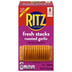 Nabisco Ritz Crackers Fresh Stacks Roasted Garlic Flavor 8 Pack