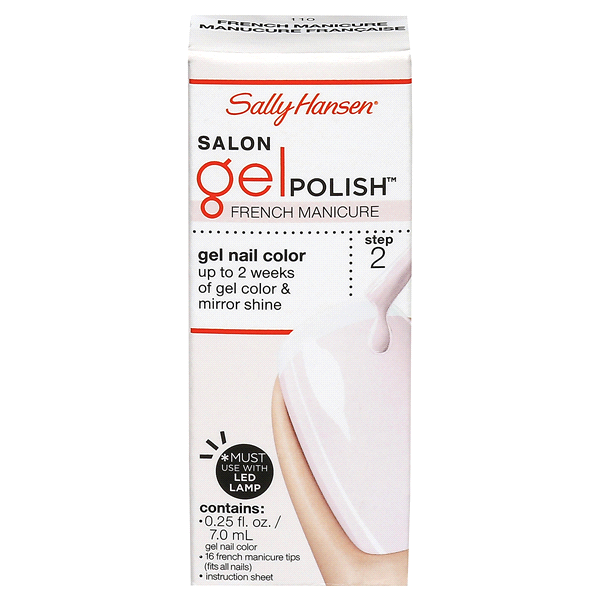 slide 1 of 1, Sally Hansen Salon Gel Polish French Manicure, 0.25 fl oz