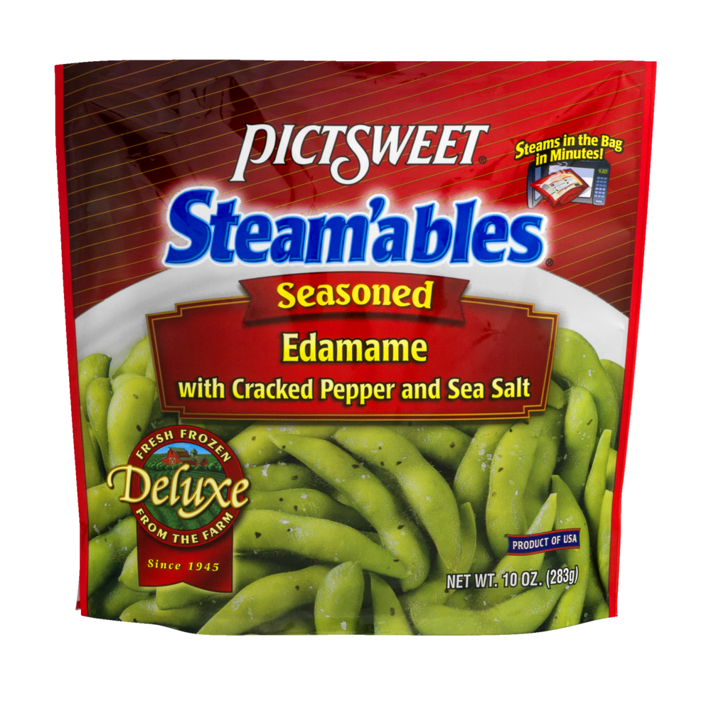 slide 1 of 1, PictSweet Farms Signature Edamame with Sea Salt & Cracked Pepper, 10 oz