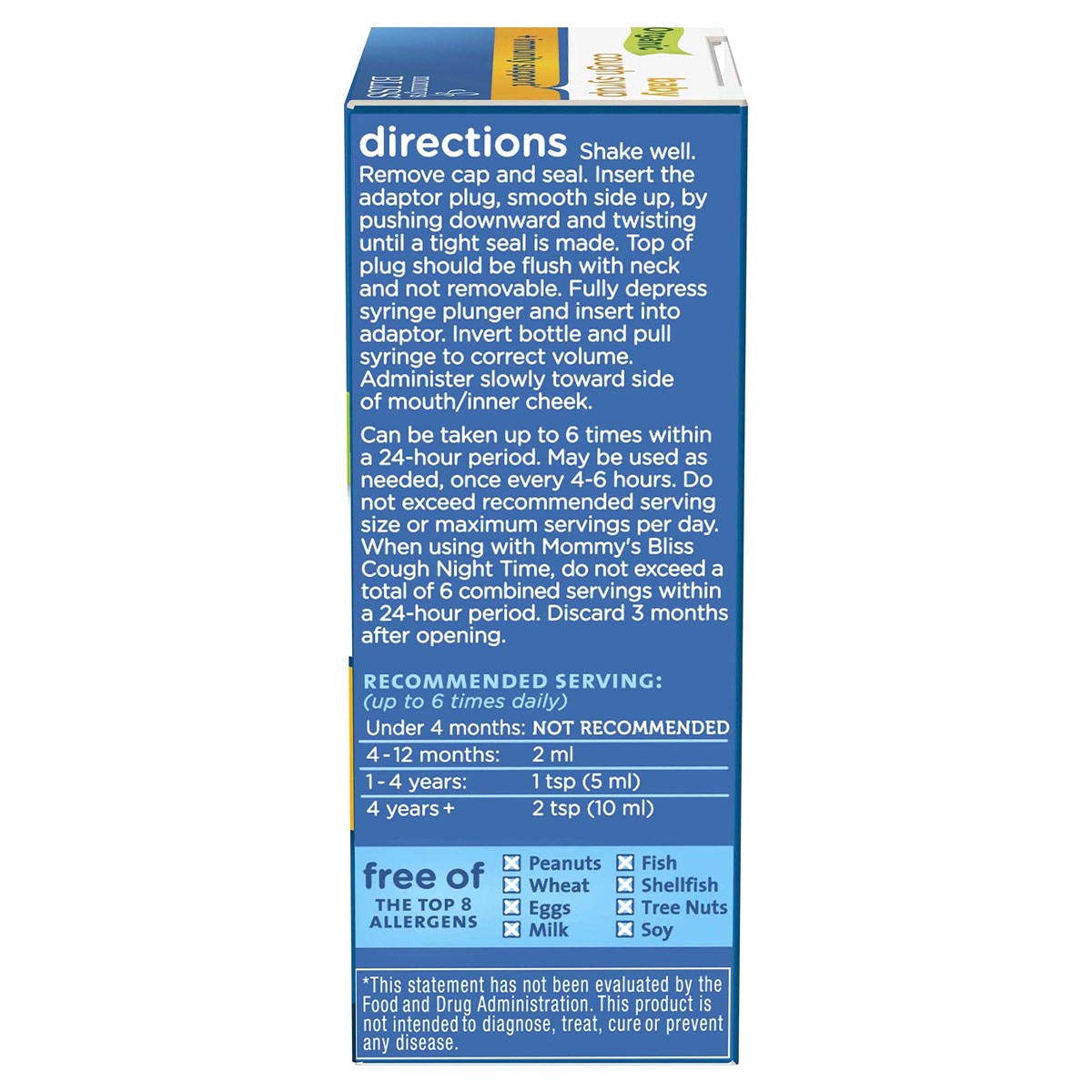 slide 13 of 13, MOMMYS BLISS Baby Organic Cough Syrup + Immunity Boost Day Time, 25 servings, 1.67 fl oz