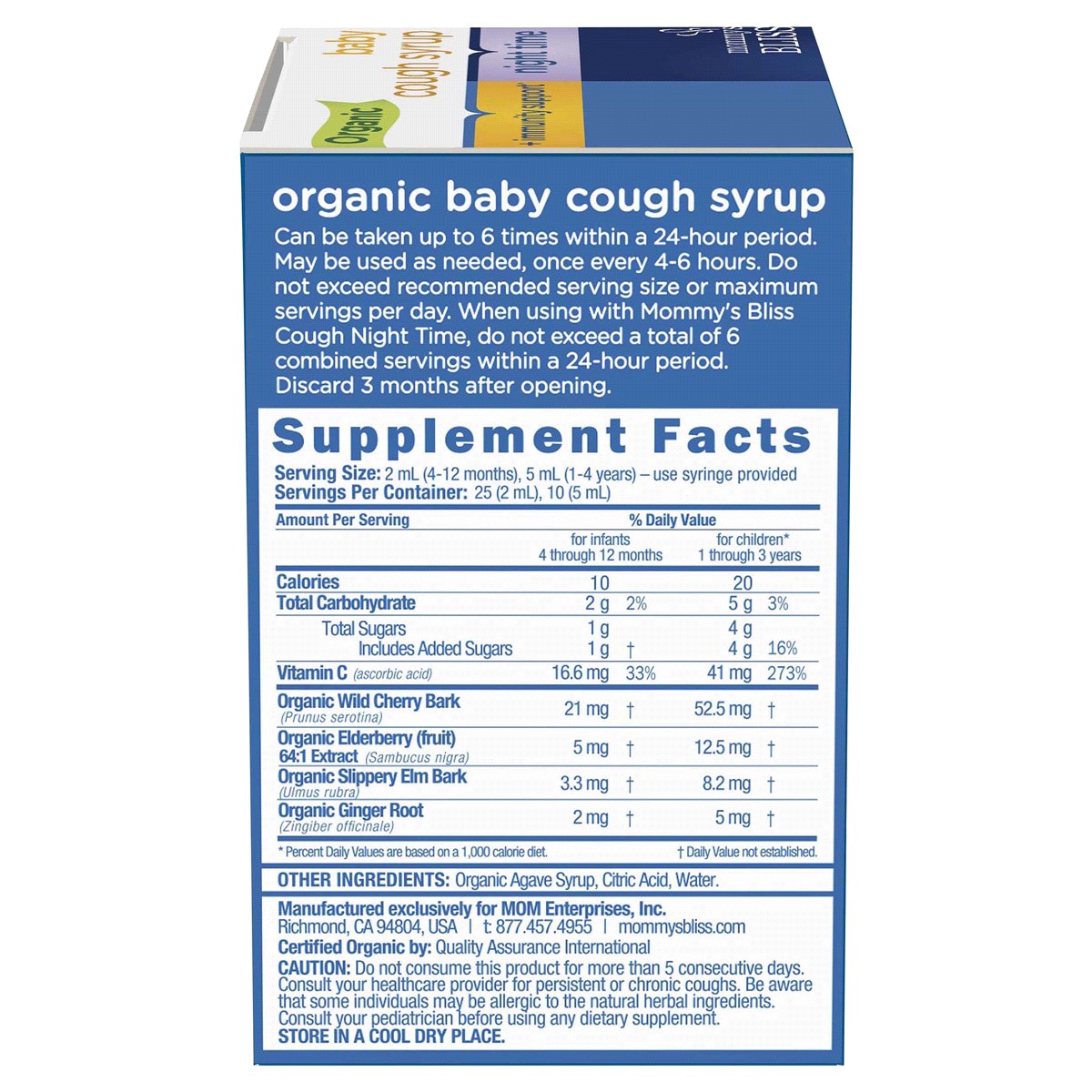 slide 6 of 13, Mommy's Bliss Baby Organic Cough Syrup Day & Night Combo Pack each, 1.67 fl oz