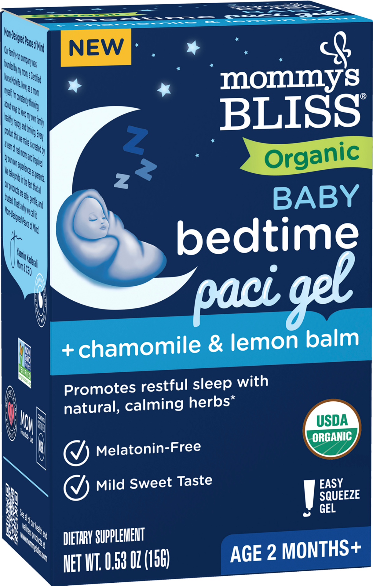 slide 1 of 2, Mommy's Bliss Baby Bedtime Paci Gel, 0.53 oz