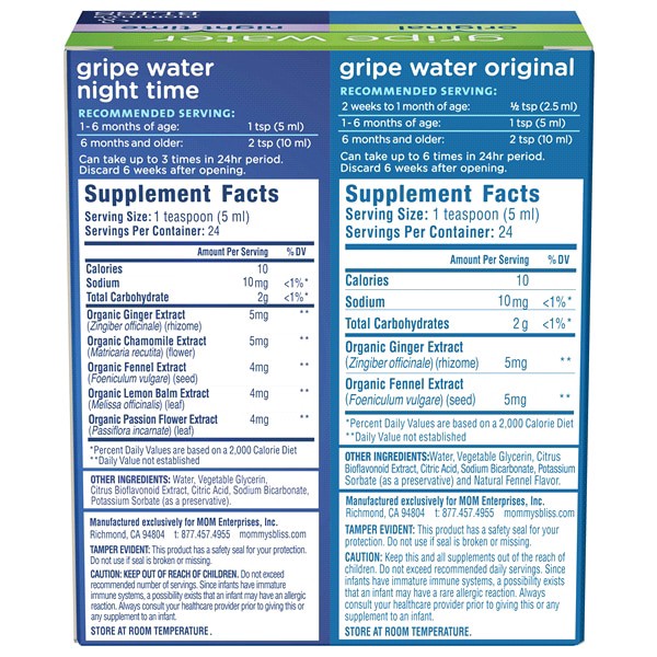 slide 8 of 13, Mommy's Bliss Gripe Water Combo Pack Day & Night Time, 3.34 oz