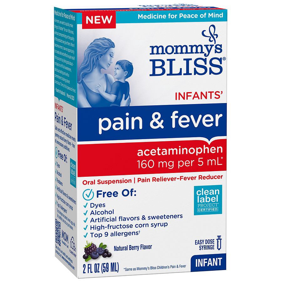 slide 3 of 5, Mommy's Bliss Infant Acetaminophen Mixed Berry, 2 fl oz