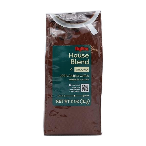 slide 1 of 1, Hy-vee Medium House Blend Ground 100% Arabica Coffee - 11 oz, 11 oz
