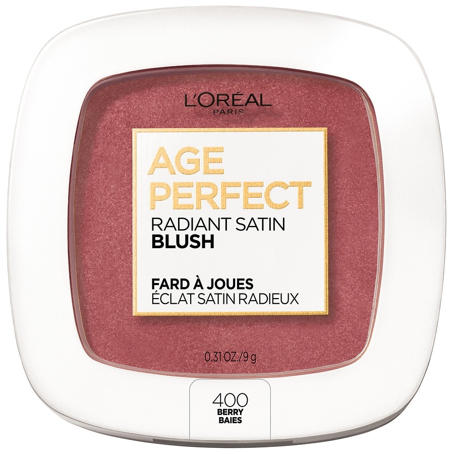 slide 1 of 1, L'Oréal Age Perfect Radiant Satin Blush With Camellia Oil, Berry, 0.31 oz