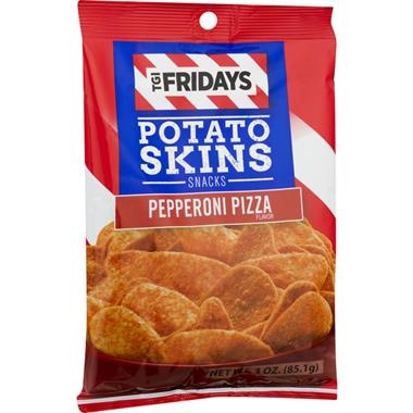 slide 1 of 1, T.G.I. Friday's Potato Skins Snacks Pepperoni Pizza, 3 oz
