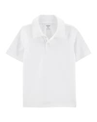 Oshkosh Kid Pique Uniform Polo Shirt - White - SM