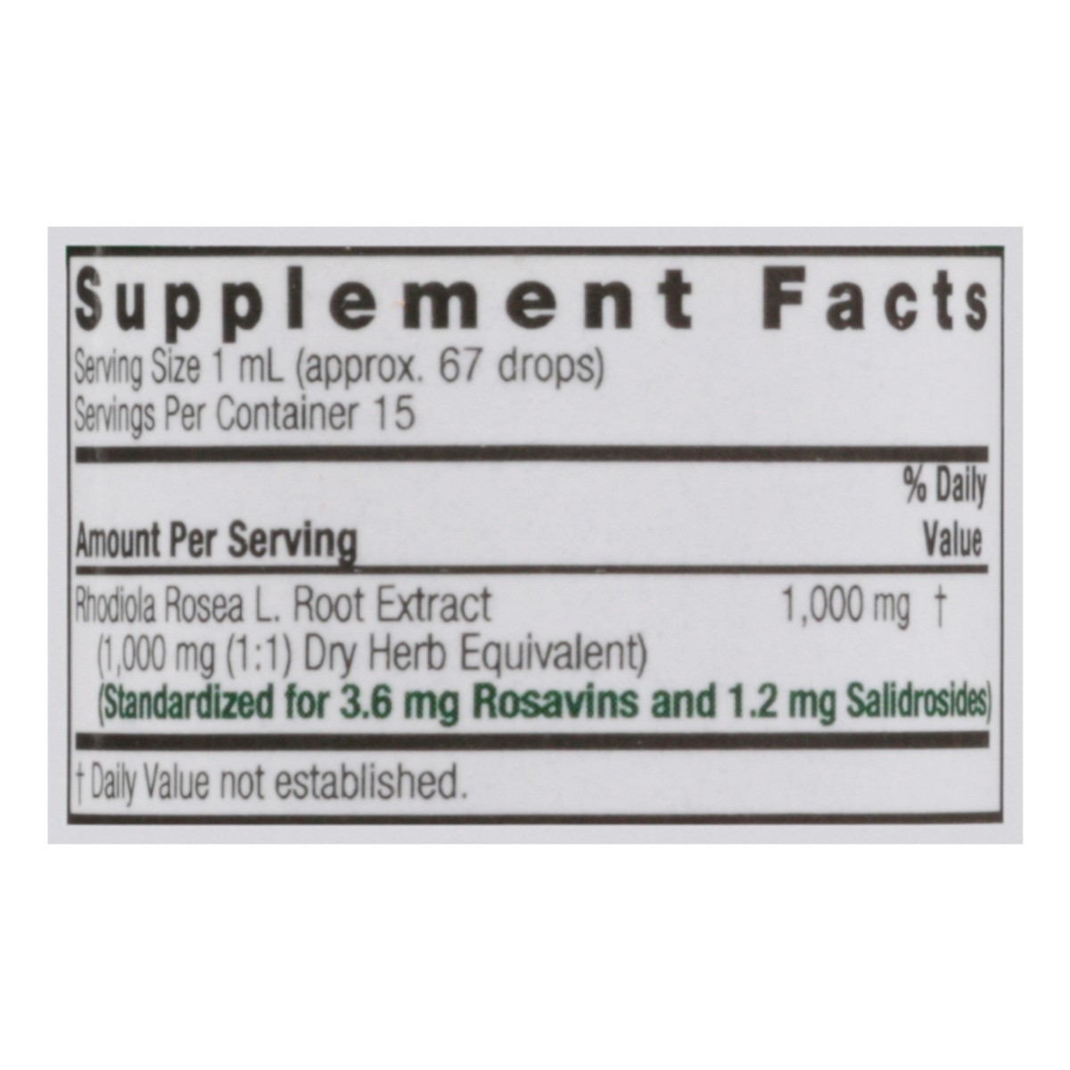 slide 4 of 14, Nature's Answer Rhodiola Root Standardized Fluid Extract 1 fl oz, 1 fl oz