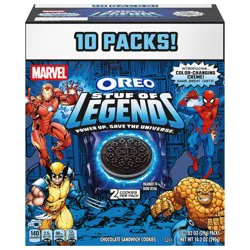 MARVEL OREO Stuf of Legends Cookies, Special Edition, 10 Snack Packs (2 Cookies Per Pack)