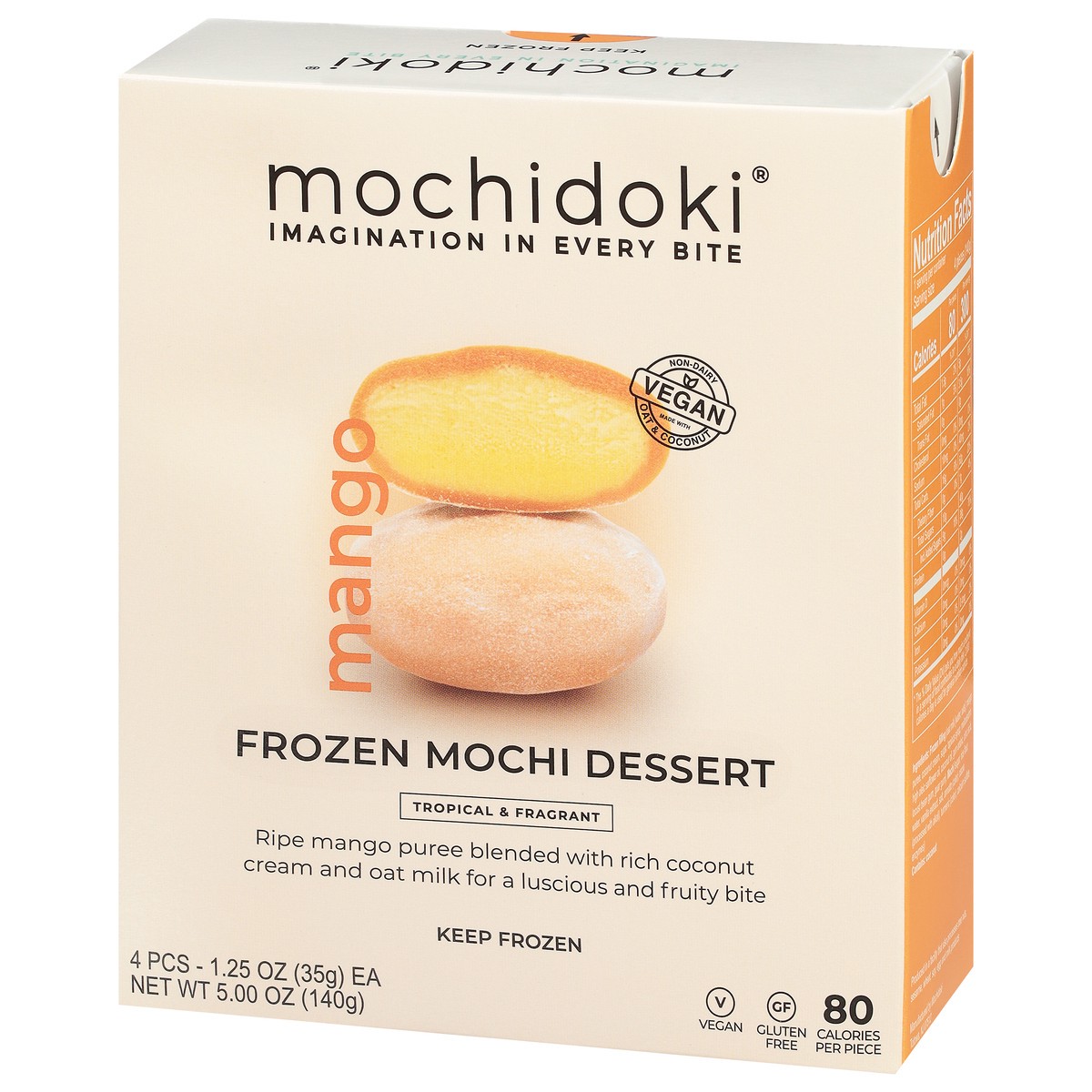slide 9 of 9, Mochidoki Mango Frozen Mochi Dessert 4 - 1.25 oz Packs, 4 ct