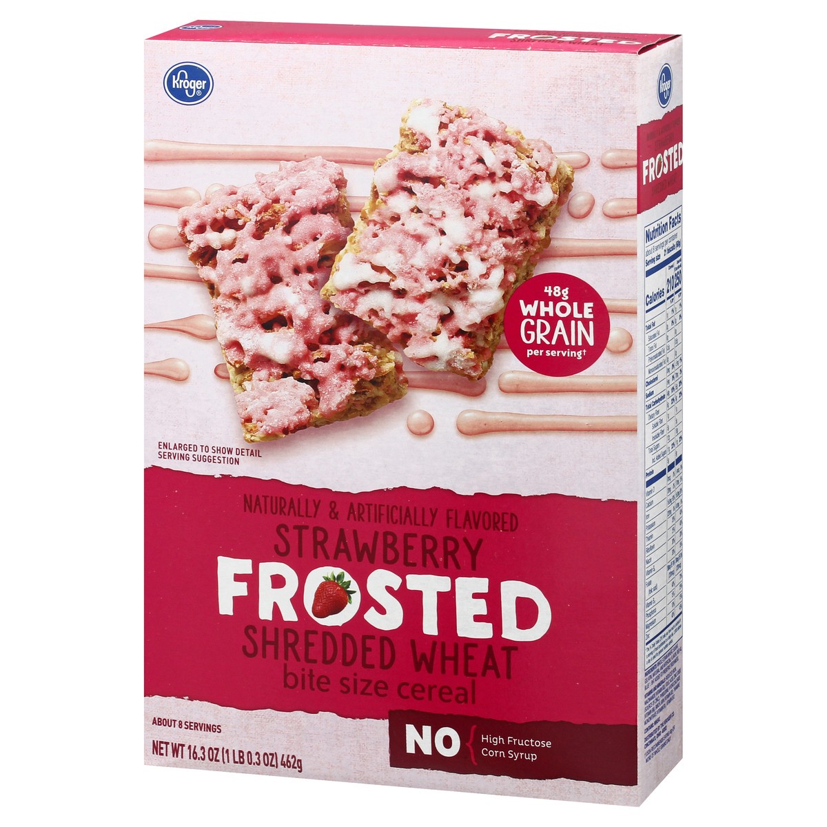 slide 10 of 10, Kroger Strawberry Cream Frosted Shredded Wheat, 16.3 oz