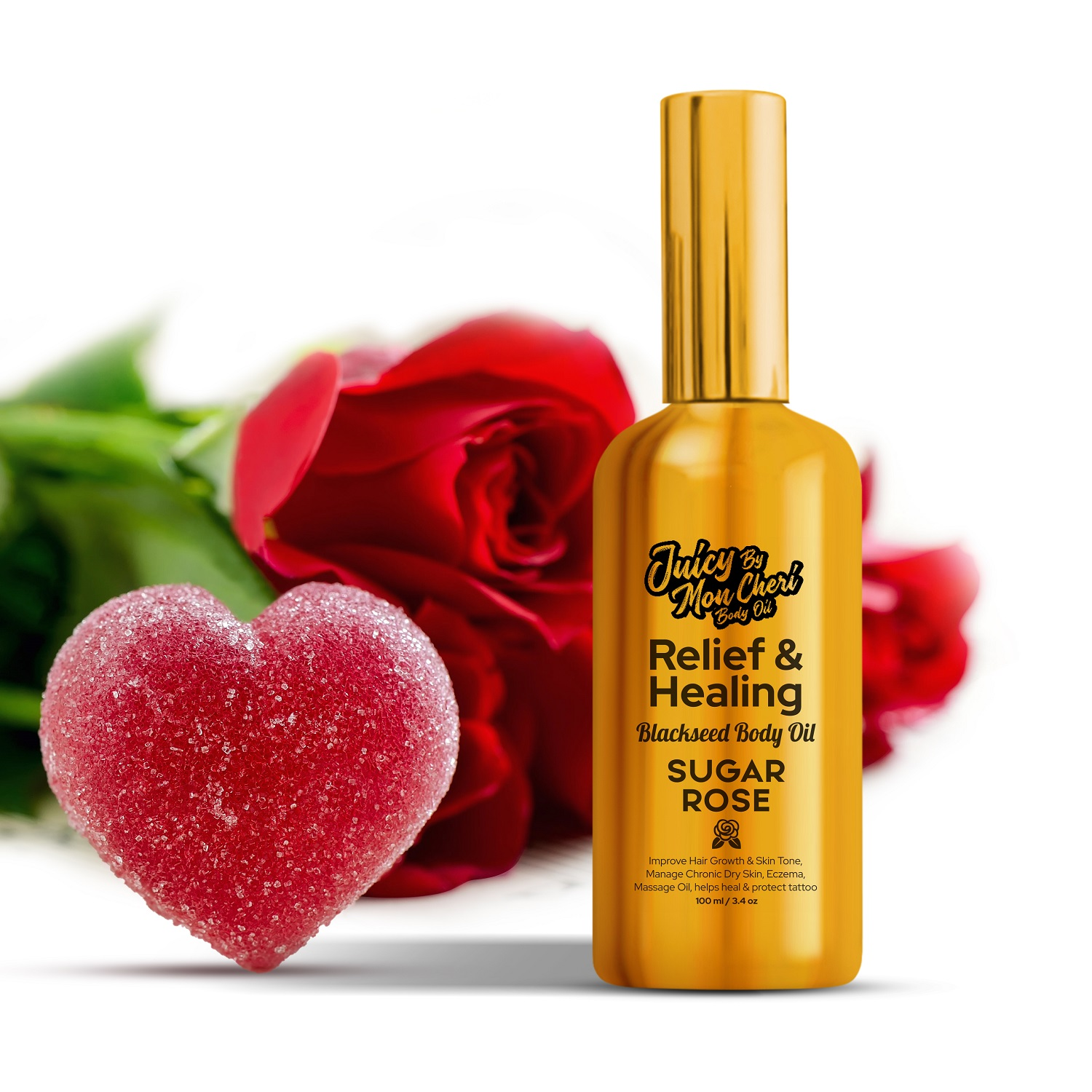 slide 1 of 1, JBMC Body Oil Spray Sugar Rose 3.4oz, 3.4 oz