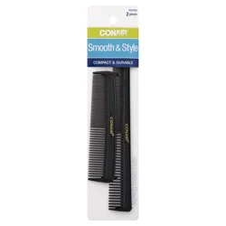 Conair Smooth & Style Pocket and Barber Combs 2 Each