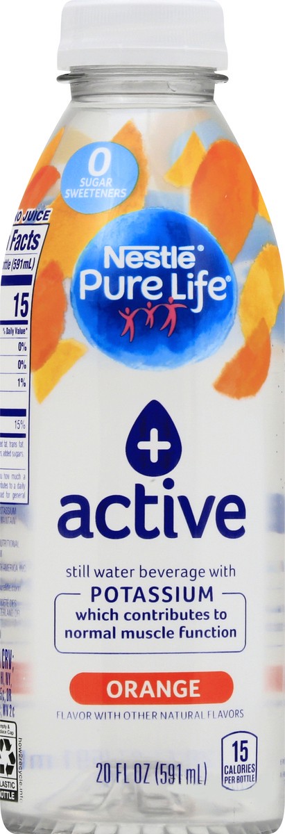 slide 3 of 13, Nestlé Pure Life + Active Orange Water Beverage 20 oz, 20 oz