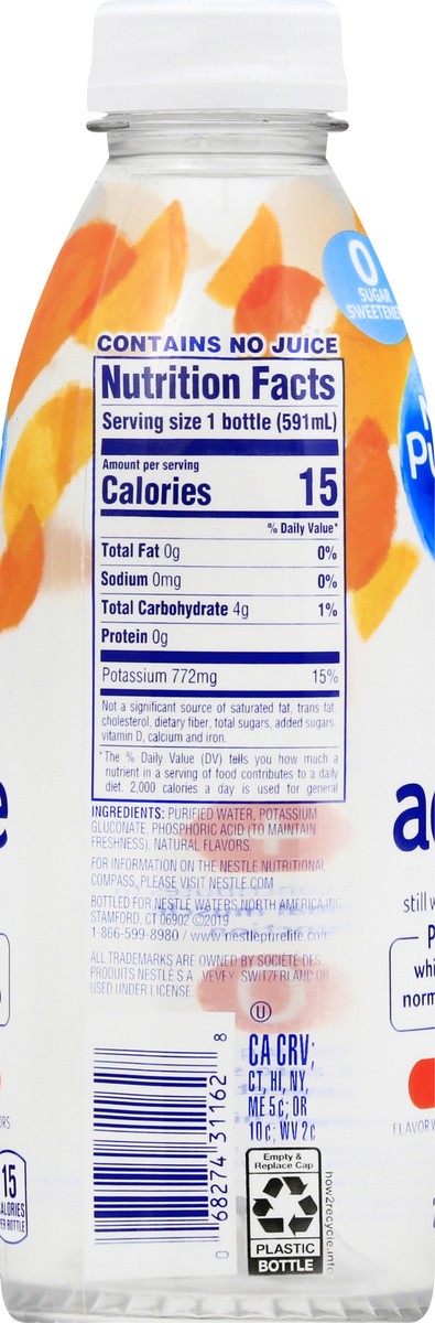 slide 4 of 13, Nestlé Pure Life + Active Orange Water Beverage 20 oz, 20 oz