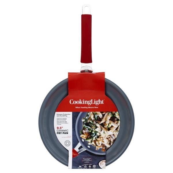 slide 1 of 1, Cooking Light Allure 9.5'' Red Ceramic Induction Fry Pan, 1 ct