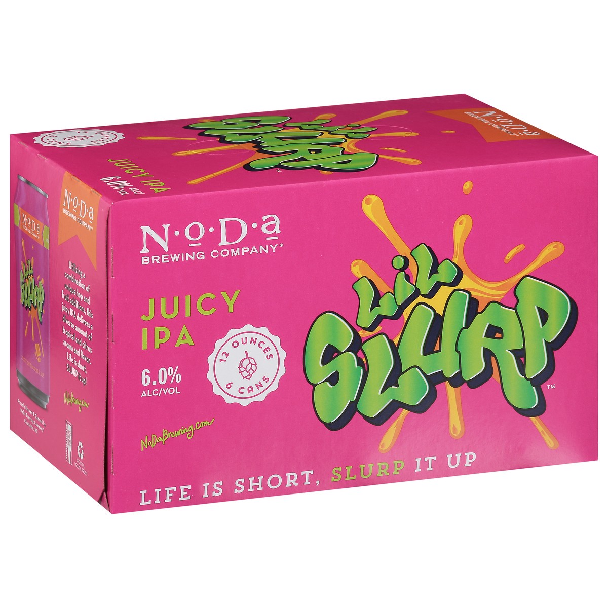 slide 4 of 9, NoDa Brewing Company Juicy IPA Lil Slurp Beer 6 - 12 fl oz Cans, 6 ct