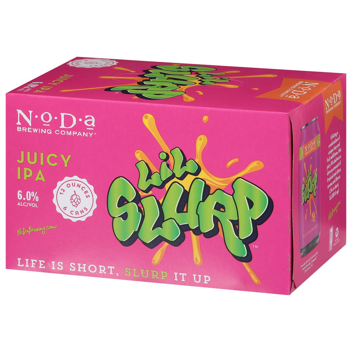 slide 8 of 9, NoDa Brewing Company Juicy IPA Lil Slurp Beer 6 - 12 fl oz Cans, 6 ct
