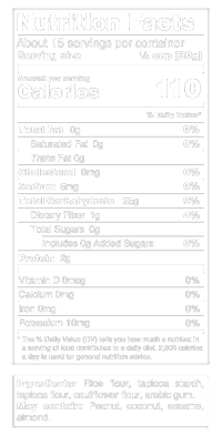 slide 4 of 7, Just About Foods Pizza Crust Gluten Free Cauliflower Blend, 1 lb