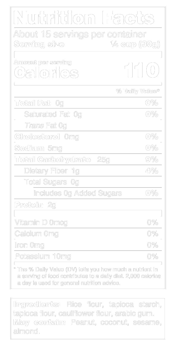 slide 3 of 7, Just About Foods Pizza Crust Gluten Free Cauliflower Blend, 1 lb