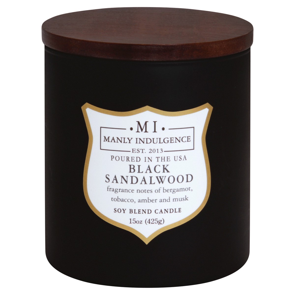 slide 2 of 3, Manly Indulgence Black Sandalwood Soy Blend Candle - Gray, 16 oz