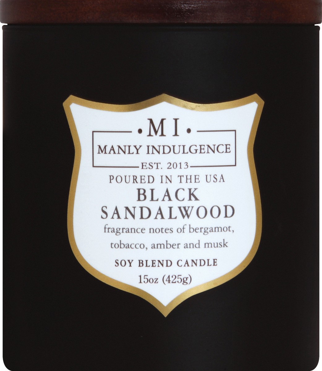 slide 1 of 3, Manly Indulgence Black Sandalwood Soy Blend Candle - Gray, 16 oz