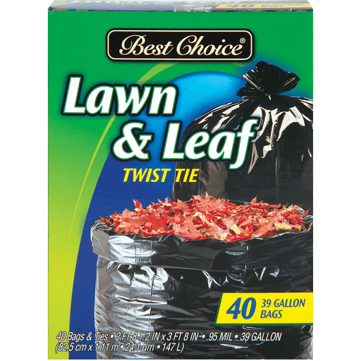 slide 1 of 1, Best Choice Lawn Leaf Bag, 40 ct