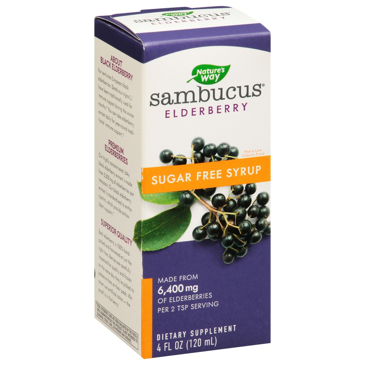 slide 7 of 9, Nature's Way Sambucus Zero Sugar Traditional Immune Syrup, 4 oz