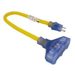 Utilitech 2-ft 12 / 3 Heavy Duty 3 Prong Yellow Indoor Extension Power Cord