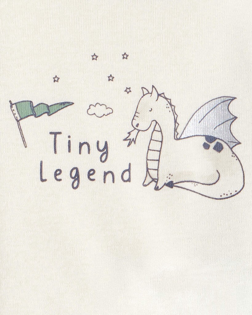 slide 5 of 5, Carter's Carters Baby Boy Dragon Print Cotton Long-Sleeve Bodysuit & Pant Set - Green/White Green/White NB, 1 ct