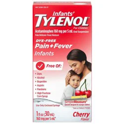 Tylenol Infants' Tylenol Acetaminophen Medicine, Dye-Free Cherry, 1 fl. oz