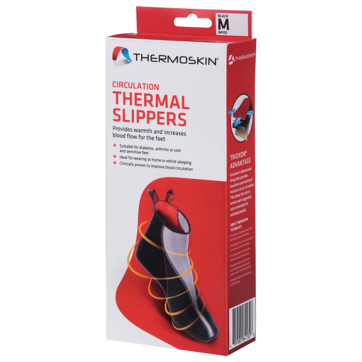 slide 4 of 4, Thermoskin Black M Thermal Slippers 1 ea, 1 ct