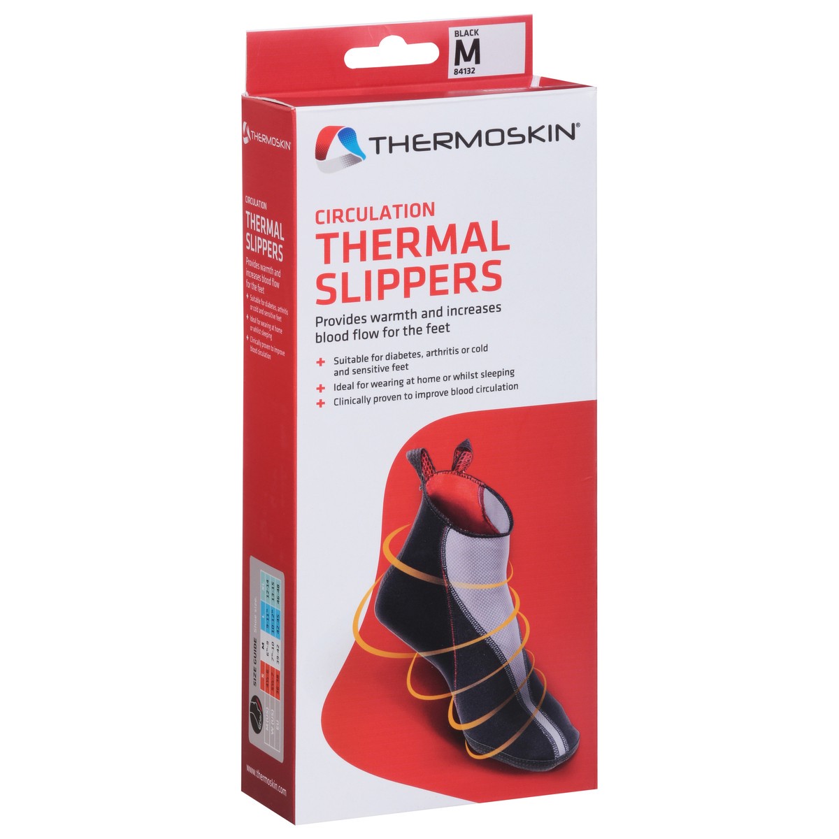 slide 2 of 4, Thermoskin Black M Thermal Slippers 1 ea, 1 ct