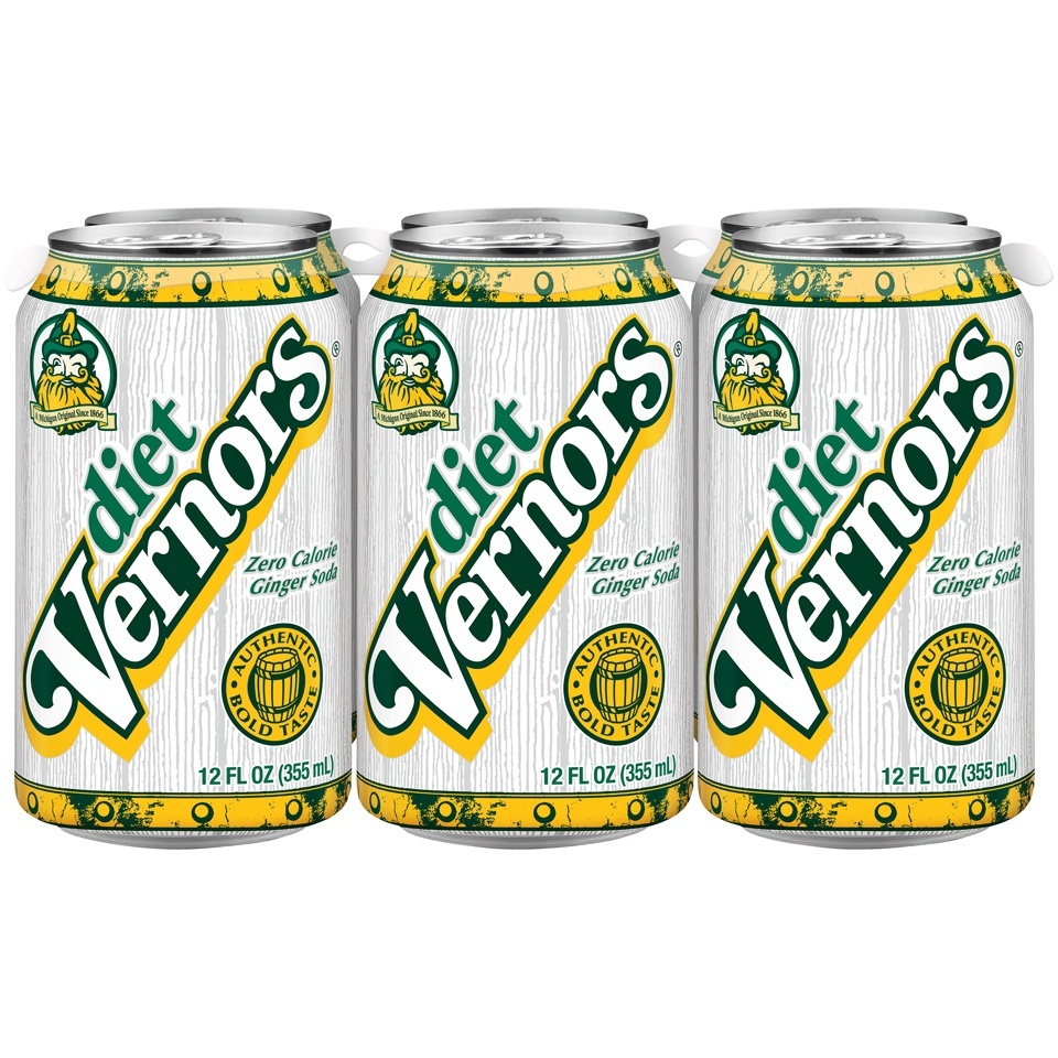 slide 1 of 3, Vernors Diet Ginger Soda - 6 ct; 12 fl oz, 6 ct; 12 fl oz