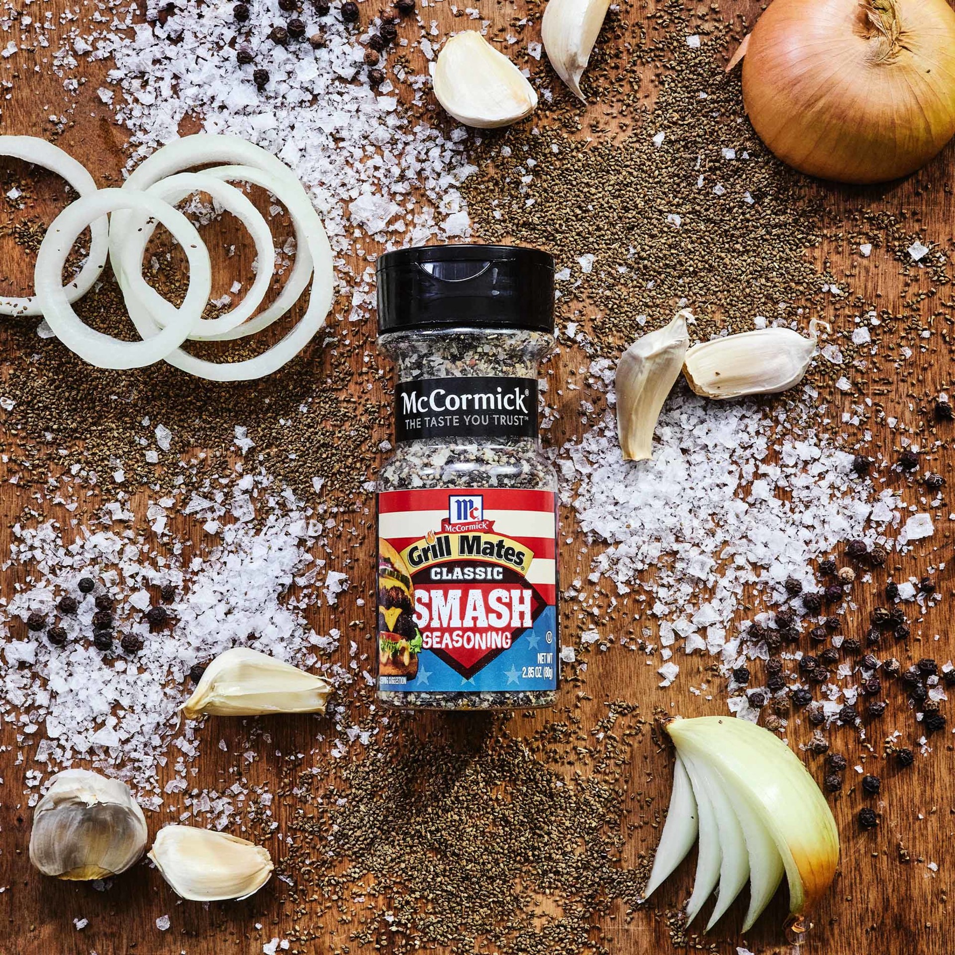 slide 4 of 9, McCormick GRILL MATES Smash Burger Seasoning, 2.85 oz, 2.9 oz