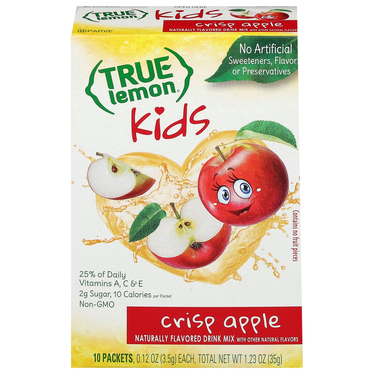 slide 2 of 4, True Lemon Kids Crisp Apple Drink Mix 10 Pk, 1.23 oz