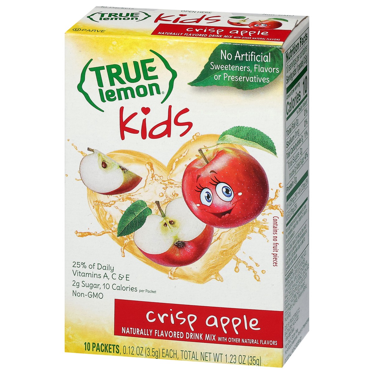 slide 3 of 4, True Lemon Kids Crisp Apple Drink Mix 10 Pk, 1.23 oz