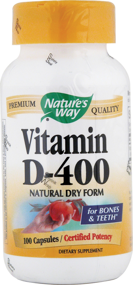 slide 1 of 1, Nature's Way Dry Form Vitamin D3 400 Iu, 100 ct