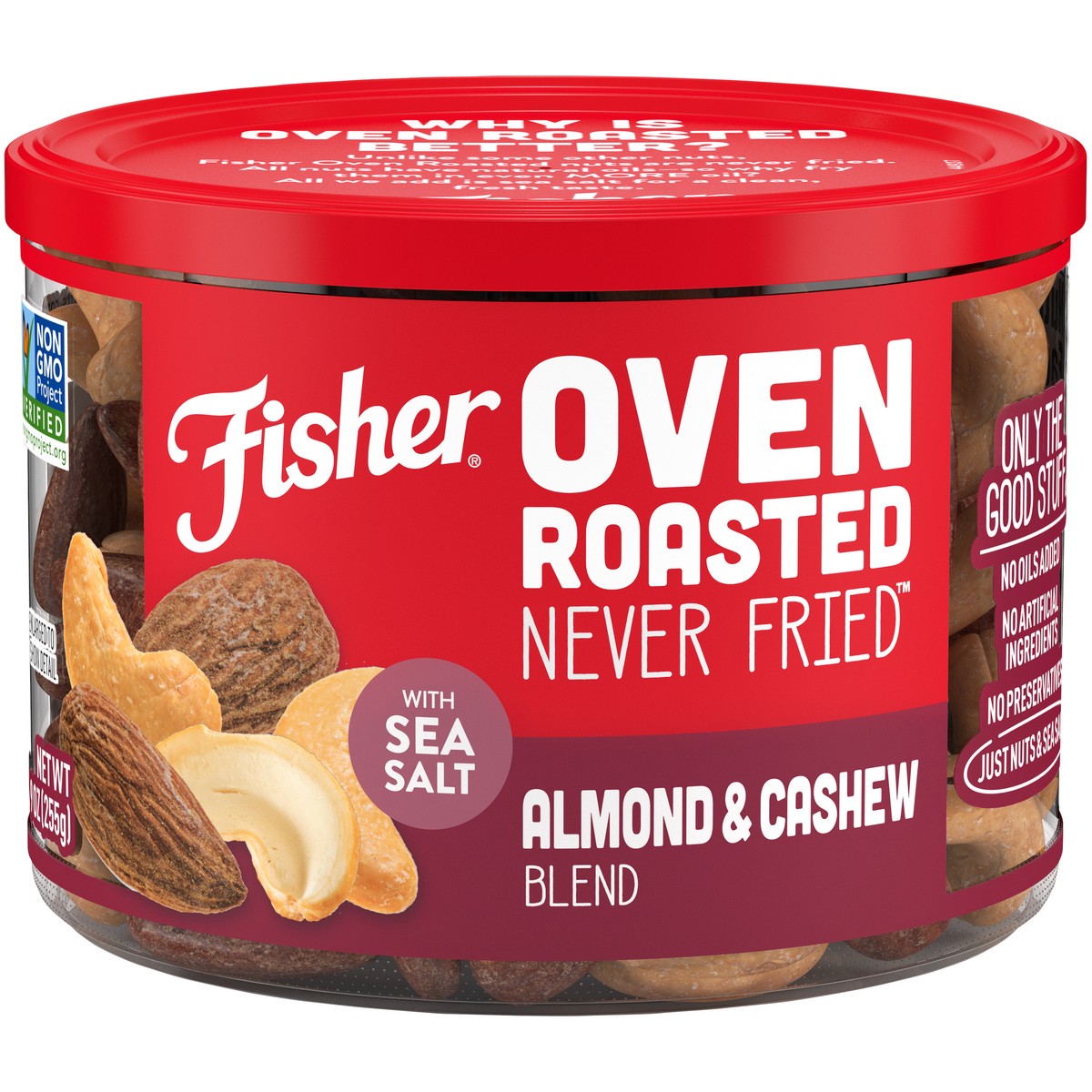 slide 1 of 1, FISHER SNACK Nuts, 9 oz