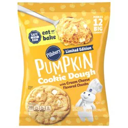 Pillsbury Ready to Bake! Pumpkin Cookie Dough with Cream Cheese Flavored Chips- 14 oz
