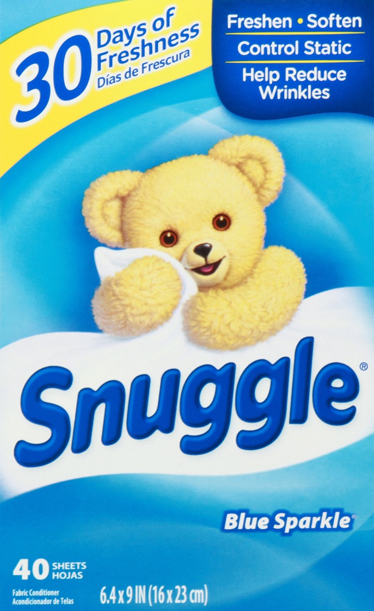 slide 1 of 3, Snuggle Blue Sparkle Fabric Conditioner 40 ea, 40 ct