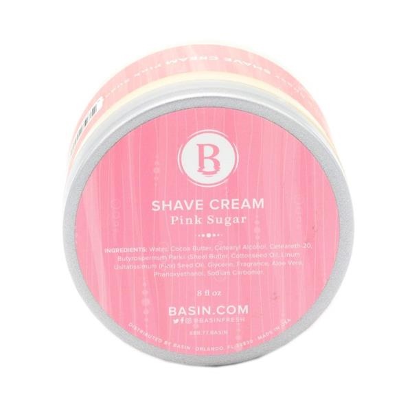 slide 1 of 1, Basin Pink Sugar Shave Cream, 8 oz