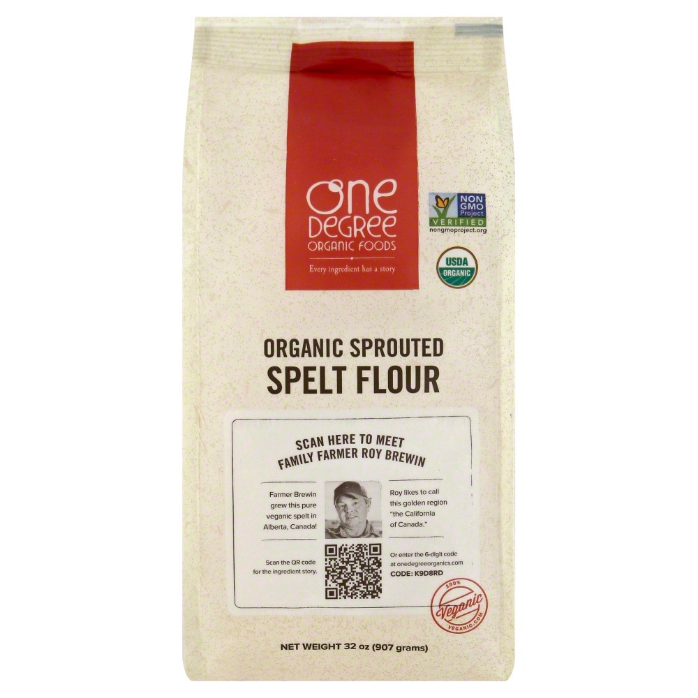 slide 1 of 5, One Degree Organic Foods Sprouted Spelt Flour, 32 oz